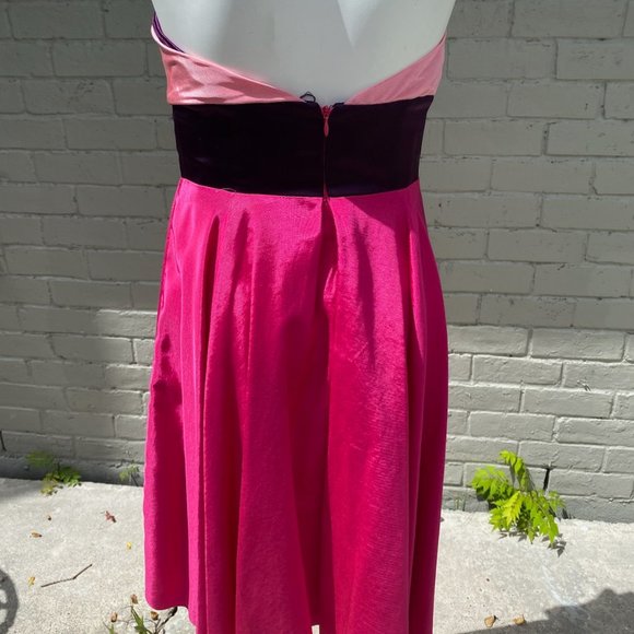 Vivienne Tam Vintage Strapless Pink Purple Dress - Picture 7 of 11